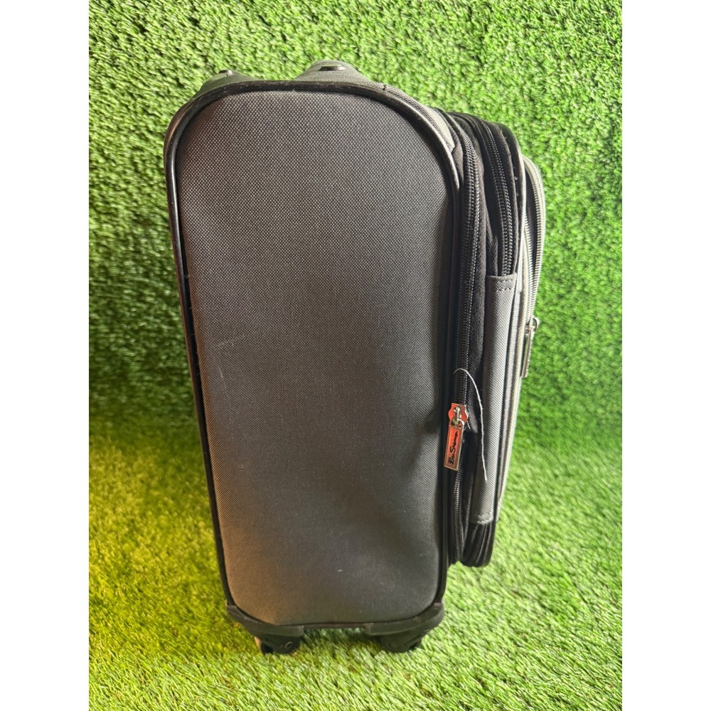 Ben Sherman Carry On Spinner Suitcase Charcoal Gray Softside Rolling Luggage - Picture 7 of 12